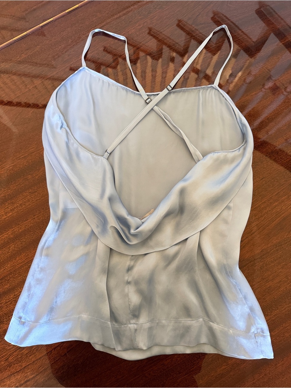 Stella McCartney Pale Icy Blue Silk Cowl Camisole